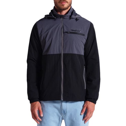 Jaqueta Corta Vento Masculina Hang Loose Wind CINZA PRETO-HLJQ010022- -1-